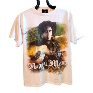 Natural Mystic Bob Marley Graphic Tee - White